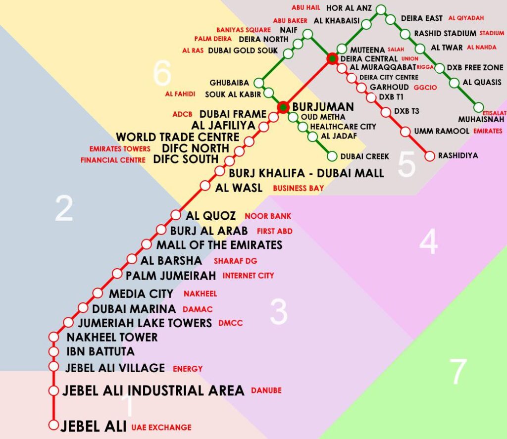 DMCC Metro Station Map