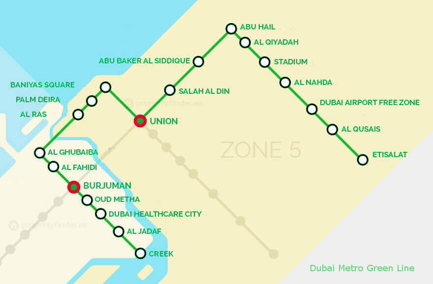 baniyas Metro Station Map