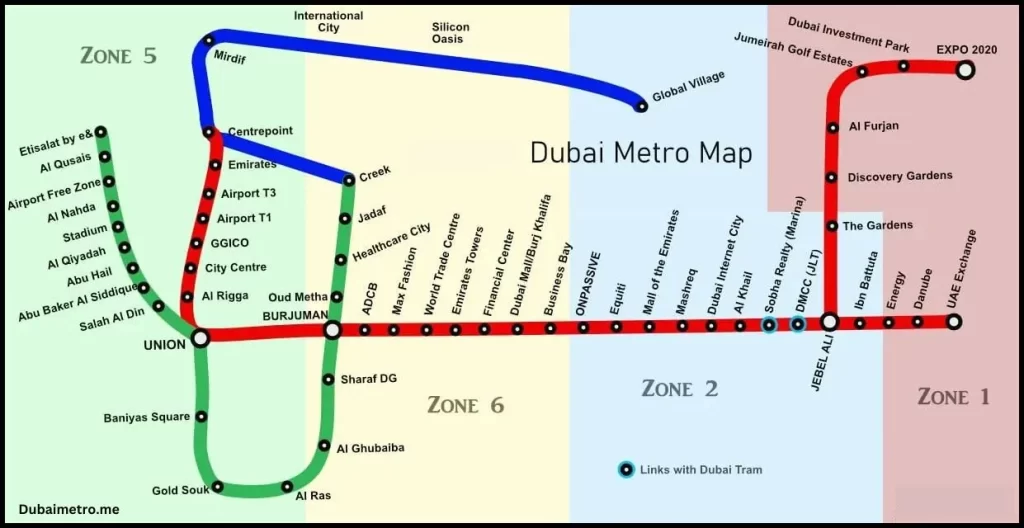 Printable Dubai Metro Map