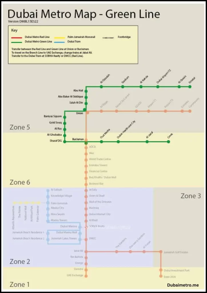 Green Line Metro Map