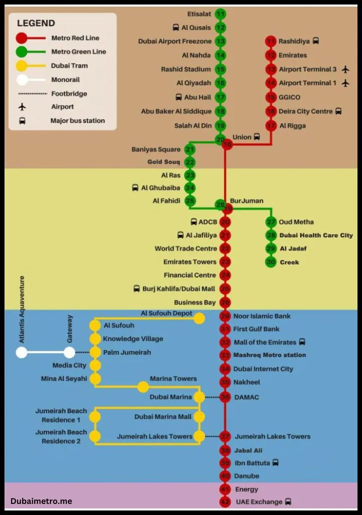 Dubai Metro Map