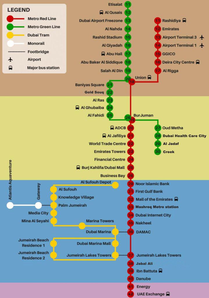 Dubai Metro Map Expo 2020